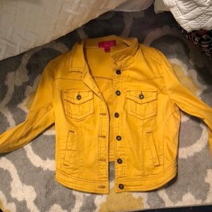 Yellow denim jacket